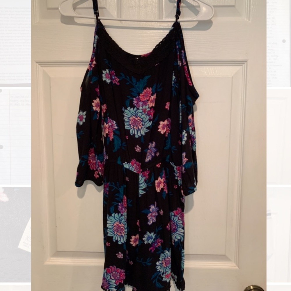 Juniors Mudd Crochet Cold Shoulder Romper - Kohl’s